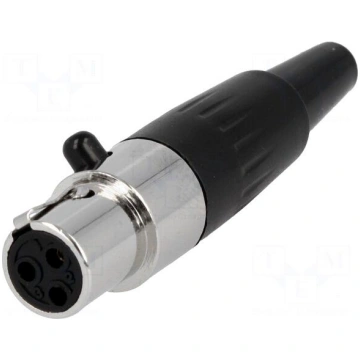 Plug | XLR mini | female | PIN: 3 | for cable | so
