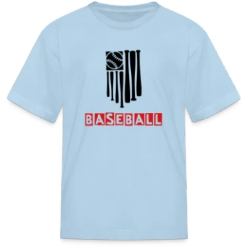 Kid's Baseball Flag T-Shirt