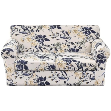 KRFOONN Stretch-Sofa-Couchbezüge für 2 Kissen, bed