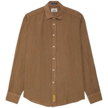 Men's Bradford Linen Shirt Caramel - M