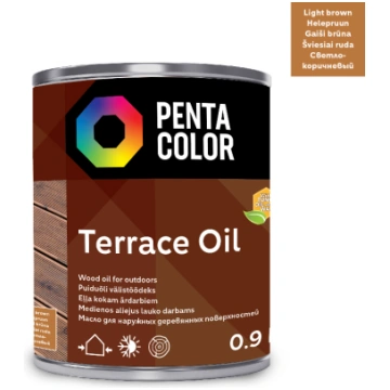 Eļļa terasēm Pentacolor Terrace Oil, gaiši brūna k
