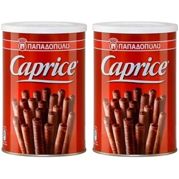 Caprice šokolādes vafeļu ruļļi 2 x 400 g Papadopou