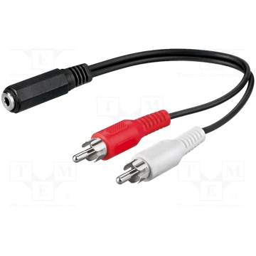 Goobay CABLE-407/0.2 Cable; Jack 3.5mm 3pin socket
