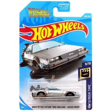 DieCast Hotwheels Atgriezties nākotnē Laika mašīna