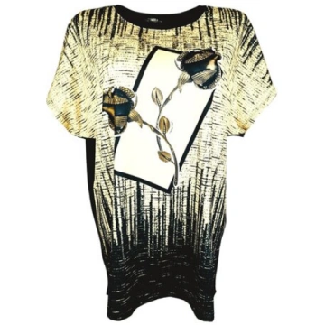 Tunika sievietēm Kinga, dzeltena / melna, XXL/XXXL