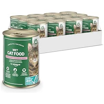 by Amazon Wet Cat Food Tin Salmon Piece in Sauce (