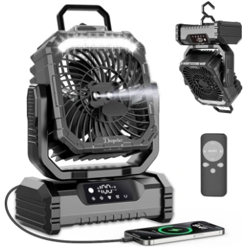 Kempinga ventilators 20000 mAh, uzlādējams galda v