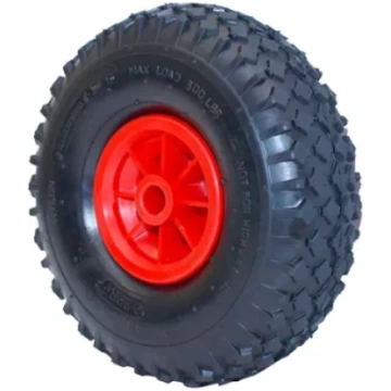 Ķerras ritenis 10x3.5-4 plastmasas disks ar asi 20