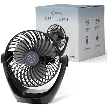 CUQOO USB galda ventilators – 360° pagriežams, USB