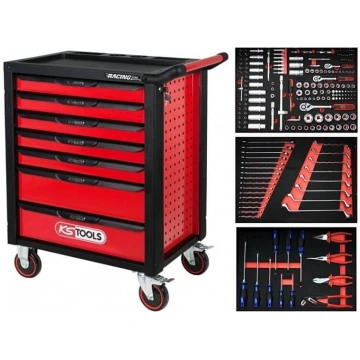 Kstools Racingline Tool Trolley Black/Red + 215-pi