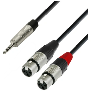 Adam Hall Cables 2 XLR Female x Minijack TRS 1.8 m