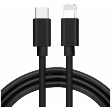 Kabelis Alburnus, Lightning/USB Type-C, 100 cm, me