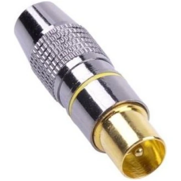 Wtyk antenowy TV metalowy WTY0272 (5901436758853) 