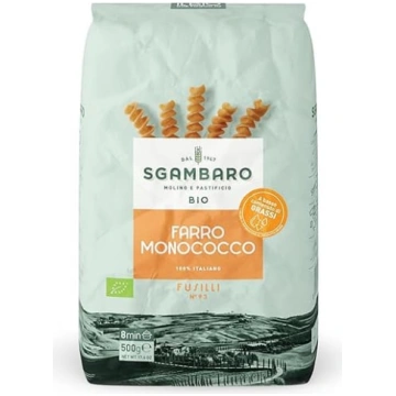 Sgambaro bioloģiskās makaronu spirāles (Fusilli) N