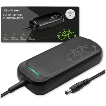 Ebike lādētājs QOLTEC 50332 — 36V/42V izeja, 2A, 5
