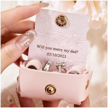 MINXLTD Personalizēta kāzu gredzenu somiņa suņiem,