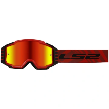 LS2 CHARGER PRO MOTO BRILLES - Sarkanas/Irīdija vi