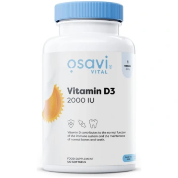 Osavi D3 vitamīns, 2000IU - 120 kapsulas