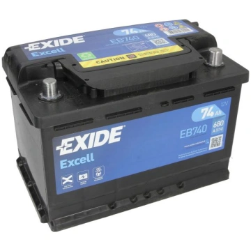 Akumulators EXIDE EB740 74Ah/680A EXCELL (Labais+)