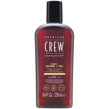 American Crew 3-in-1 Ingvera + Tēja šampūns, kondi