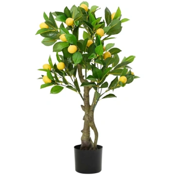 Mākslīgais citronkoks, 234 lapas, 90 cm, zaļš