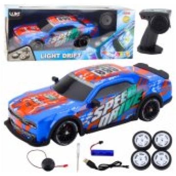 LEAN Toys RC Sports Car with Illuminated Drift Bod