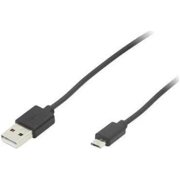 Usb-a uz Micro Usb B kabelis, 1m, melns, datu pārr