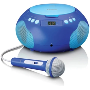 Lenco CD magnetola ar bluetooth un mikrofonu, zila