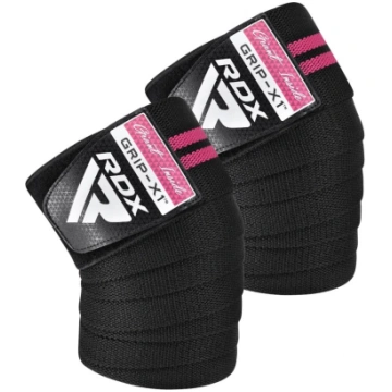 Pārsēji RDX Gym Knee Wrap, Universāls, melna krās.