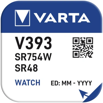 Pulksteņu baterija VARTA V393 Silver 1.55V, 1gab