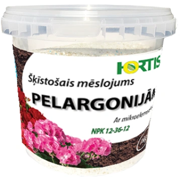 Hortis šķīstošais mēslojums Pelargonijām 300g 4751