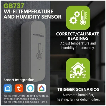 „GreenBlue“ WiFi temperatūras un mitruma sensors, 