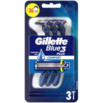 GILLETTE Blue3 Plus vienreizlietojamie skuvekļi, 3