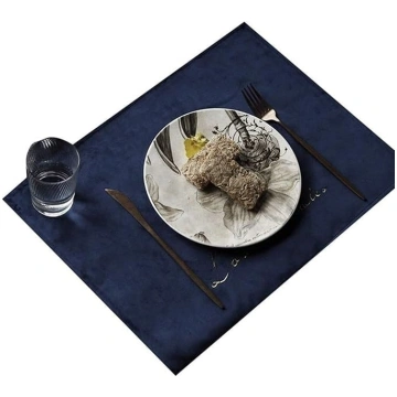 Set of 2 Fabric Placemats, Glass Coasters, Flower 
