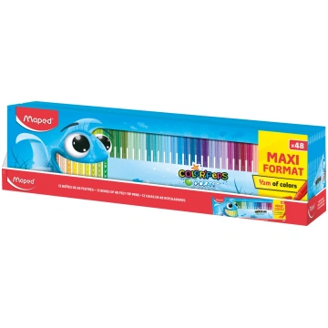 Flomāsteri MAPED Ocean 2.0mm 48 krāsas Maxi formāt