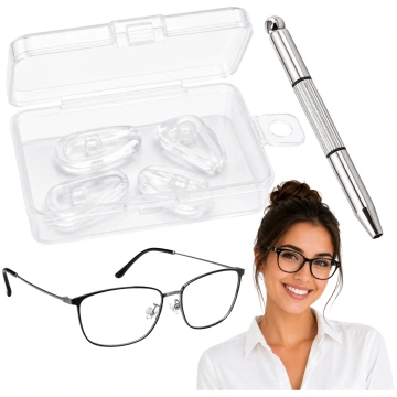 Set of Replacement Eyeglass Nose Pads 10 Pairs Sil
