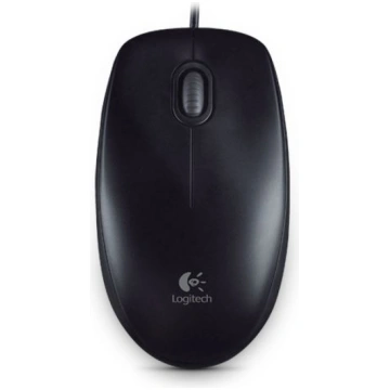 Logitech Mouse B100 Wired, Black