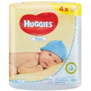 Mitrās salvetes bērniem Pure Quadro Huggies 224gab