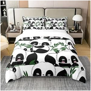 Bērnu karikatūra Panda durvis 100 % kokvilnas sega