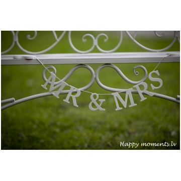 Lietots - "Mr & Mrs" dekoratīvais uzraksts