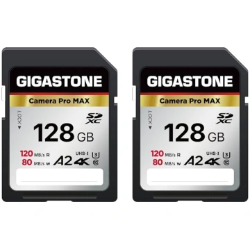 [GIGASTONE 128GB SD karte, 4K Camera Pro MAX, A2 4