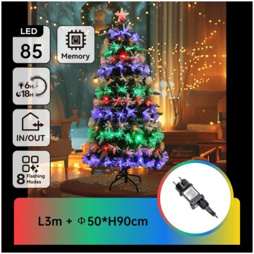 Aigostar - LED RGBY āra Ziemassvētku egle 85xLED/3