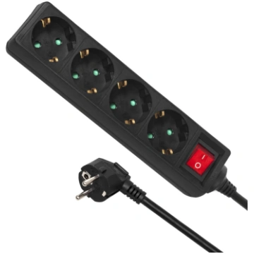 Elektrības sadales slēgums, 4 kontaktligzdas pagar