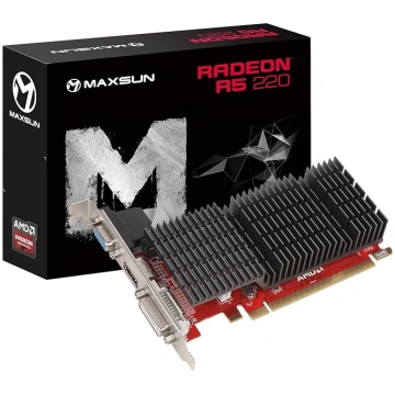 MAXSUN AMD Radeon R5 220 2GB klusā grafiskā karte 