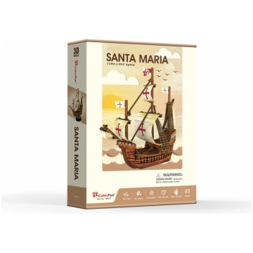 CUBICFUN 3D puzle Kuģis Santa Maria CUBIC FUN