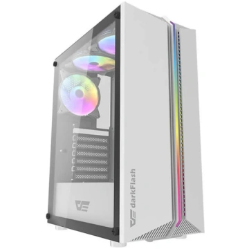 Darkflash DK151 LED datoru korpuss (balts) + 3 RGB