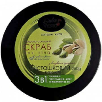 DOLCE VERO Cukura-sāls skrubis ar aromātu "Pistāci