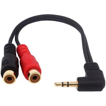 wpeng RCA Jack adaptera kabelis, apzeltīts 90 grād