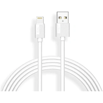CABLE T-PHOX NETS LIGHTNING WHITE 3A ; PVC ; 1,2M 