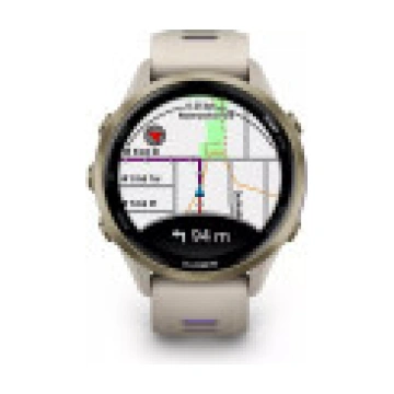 Garmin Forerunner 970 sporta pulkstenis bēšs un vi